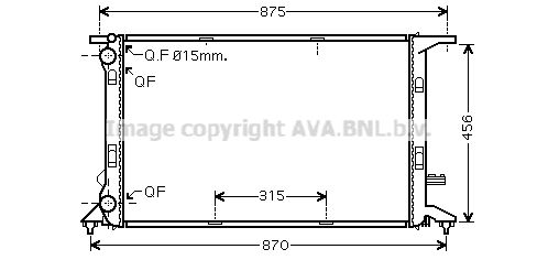 AVA QUALITY COOLING Радиатор, охлаждение двигателя AI2292